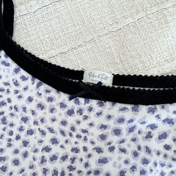 Brandy Melville John Galt Purple Cheetah Print Baby Tank - Picture 2 of 3